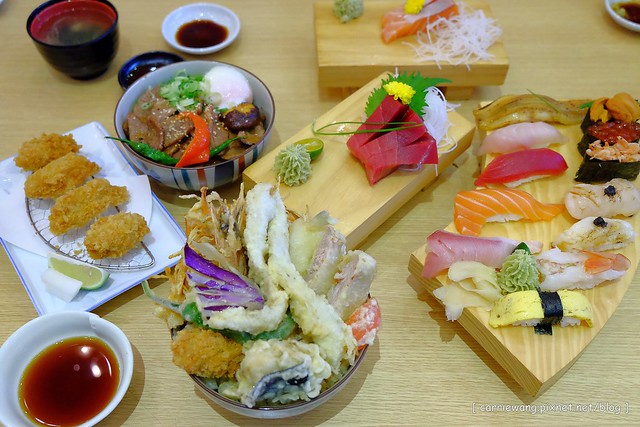 和歌壽司|位於台北火車站附近,中價位的日本料理店,餐點種類選擇性多,綜合握壽司一次品嚐三種口味 @飛天璇的口袋