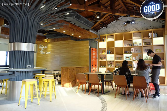 【台中親子餐廳】小樂圓.Oden Good日式親子餐廳。有二樓高的旋轉溜滑梯、室外沙坑、童書繪本、親子廁所,沒有哺乳室也沒有尿布檯 @飛天璇的口袋