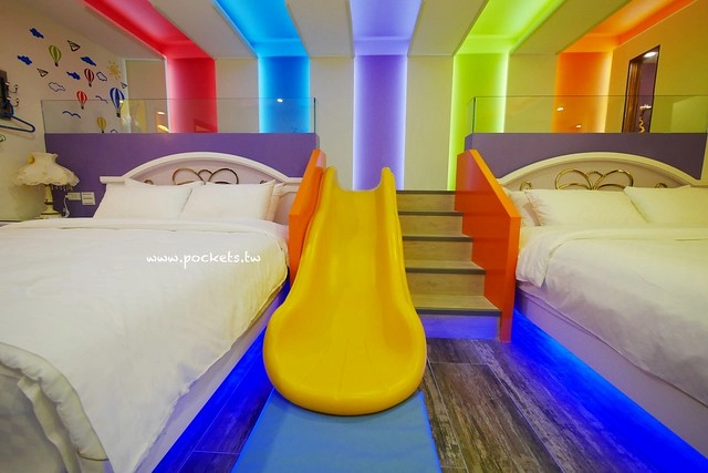 埃及白宮┃宜蘭親子民宿:溜滑梯主題套房,還有游泳池、電動車、下午茶和豐盛早餐,一入住就賴著不想走的小孩天堂 @飛天璇的口袋