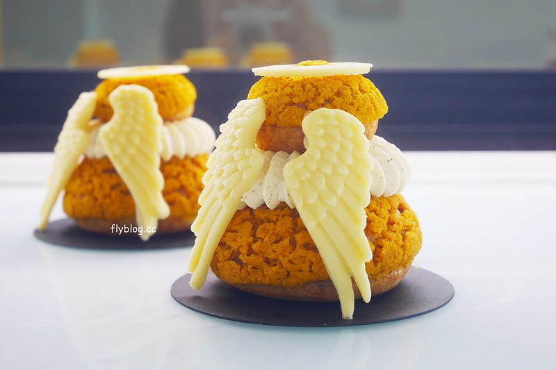 【台中甜點】花火甜點工場:簡單質樸的法式甜點店,民俗公園正對面,可愛的富士山抹茶塔和小天使泡芙好吸睛 @飛天璇的口袋