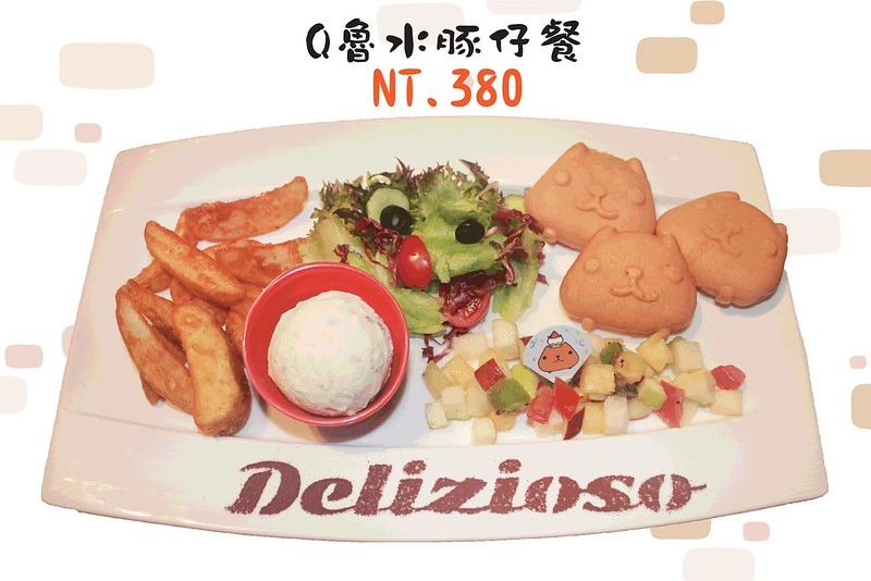 黛麗佐手義式餐廳┃台中后里:日本超夯「反應過激的貓」line貼圖期間限定,餐點表現不俗環境也很好拍,麗寶Outlet Mall美食餐廳推薦 @飛天璇的口袋