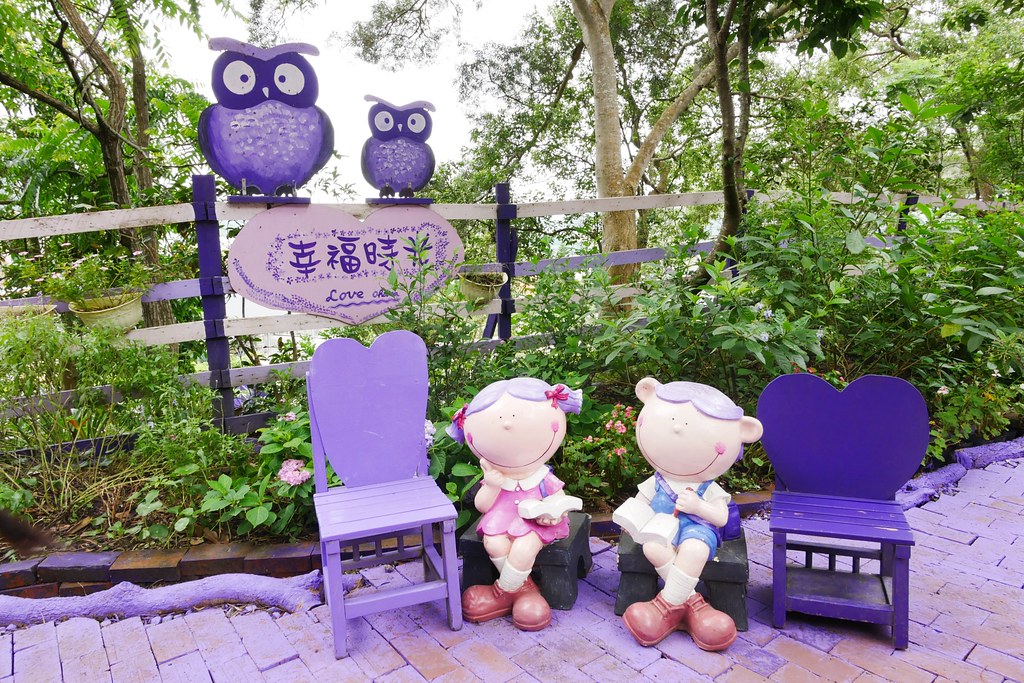 【苗栗西湖】噢哈娜咖啡屋,浪漫紫色愛情傘、夢幻紫色步道、季節限定紫藤花…苗栗情侶約會親子旅遊的好地方 @飛天璇的口袋