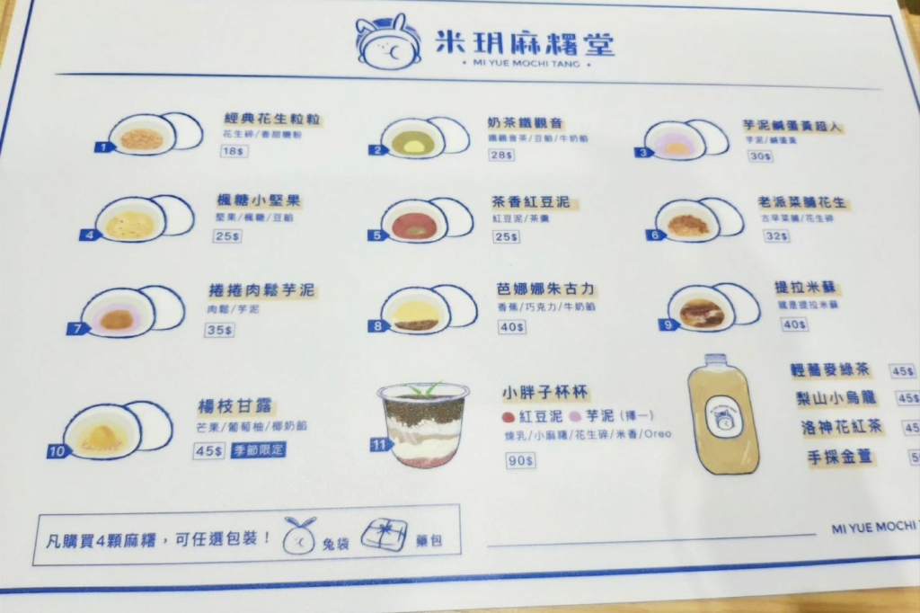 米玥麻糬堂｜以中藥行玉兔搗藥為主題的米玥麻糬堂，有可愛藥包和兔袋造型麻糬 @飛天璇的口袋