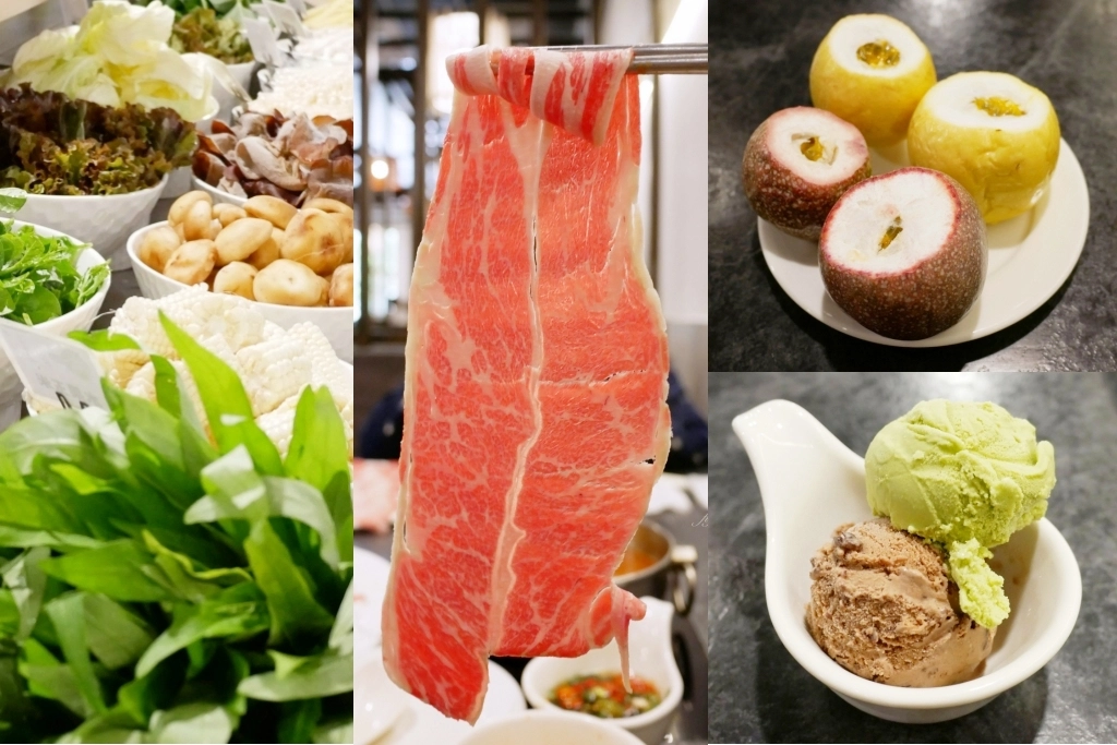 台中北屯｜極月鍋物．超過30種自家種的野菜吃到飽，還有季節水果和明治冰淇淋 @飛天璇的口袋