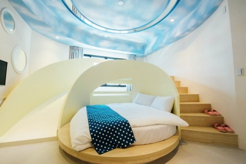 黃色風箏 Yellow Kite｜台南親子民宿推薦，溜滑梯主題套房，還有特約停車場 @飛天璇的口袋