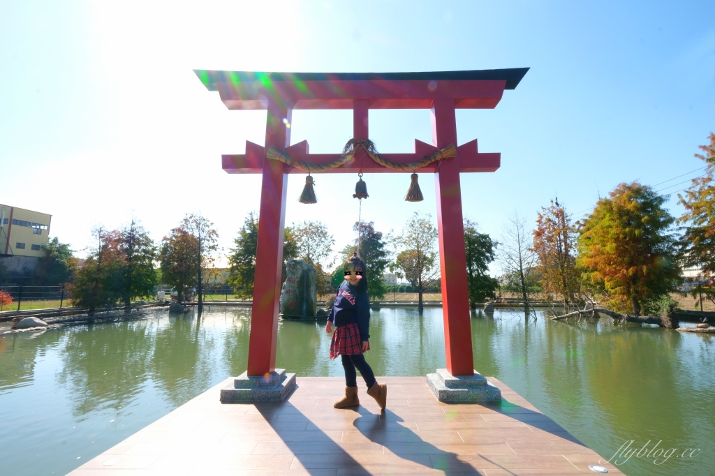 田中央豚將拉麵｜位於彰化田中的鳥居拉麵，浪漫的落羽松水池造景 @飛天璇的口袋