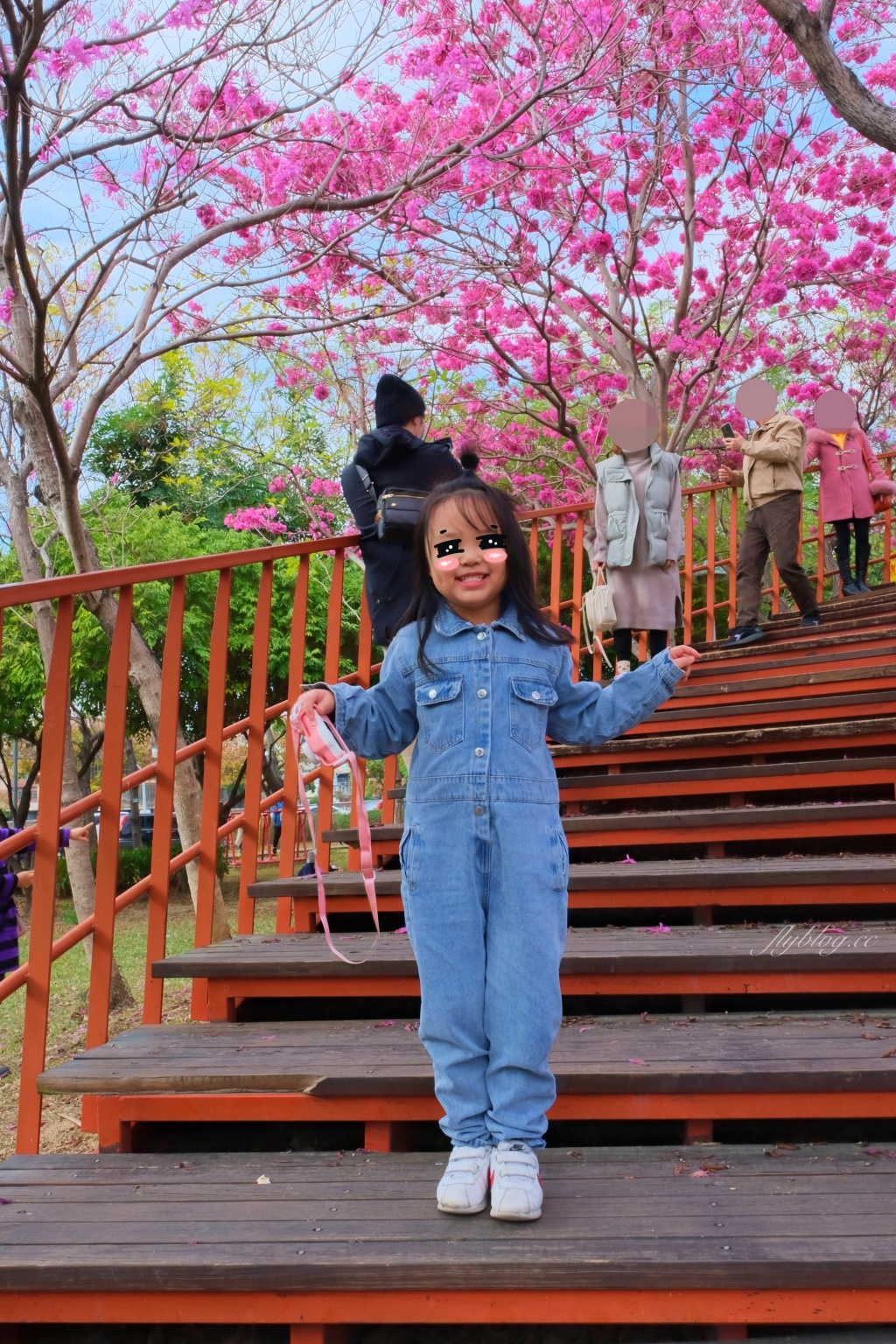 【台中北屯】三甲公園，紅花風鈴木浪漫盛開中，台中IG網美打卡爆紅景點，2021年最新花況 @飛天璇的口袋