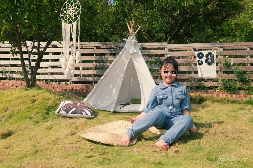 【台中東勢】日日木木，在橘子樹林裡露營野餐，還有可愛帳蓬和大片草地 @飛天璇的口袋