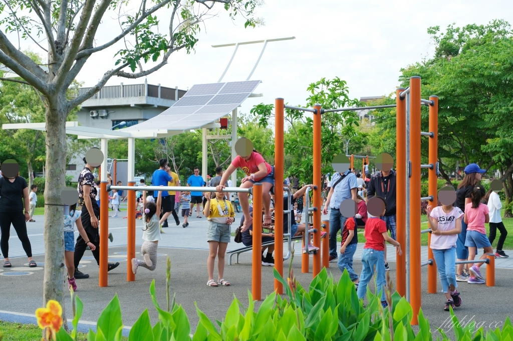 台中南屯｜黎新公園，可愛的大西瓜攀架共融式公園，台中南屯最佳大自然生態教室 @飛天璇的口袋