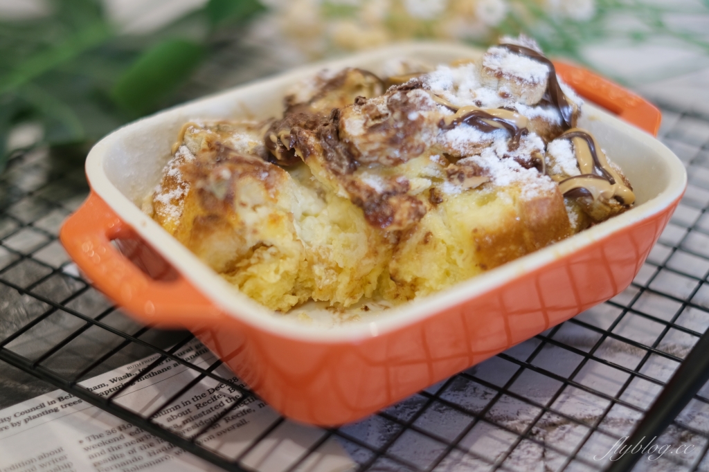 【食譜分享】烤布丁吐司食譜 吐司吃不完怎麼辦 氣炸鍋烤布丁吐司做法 @飛天璇的口袋