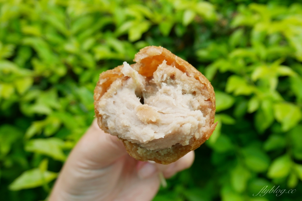 新竹北區｜林家芋泥球｜城隍廟超大顆芋泥球，吃得到芋頭纖維和蜂蜜香氣 @飛天璇的口袋