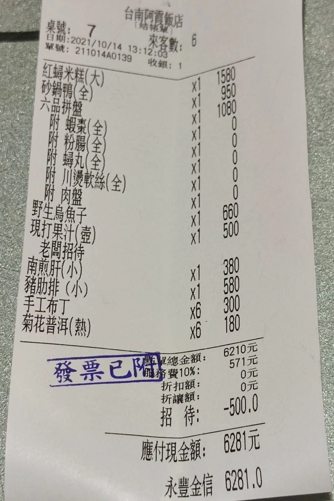 台南中西｜阿霞飯店．府城80年超人氣台菜餐廳 ，紅蟳米糕和飯後甜點都美味 @飛天璇的口袋