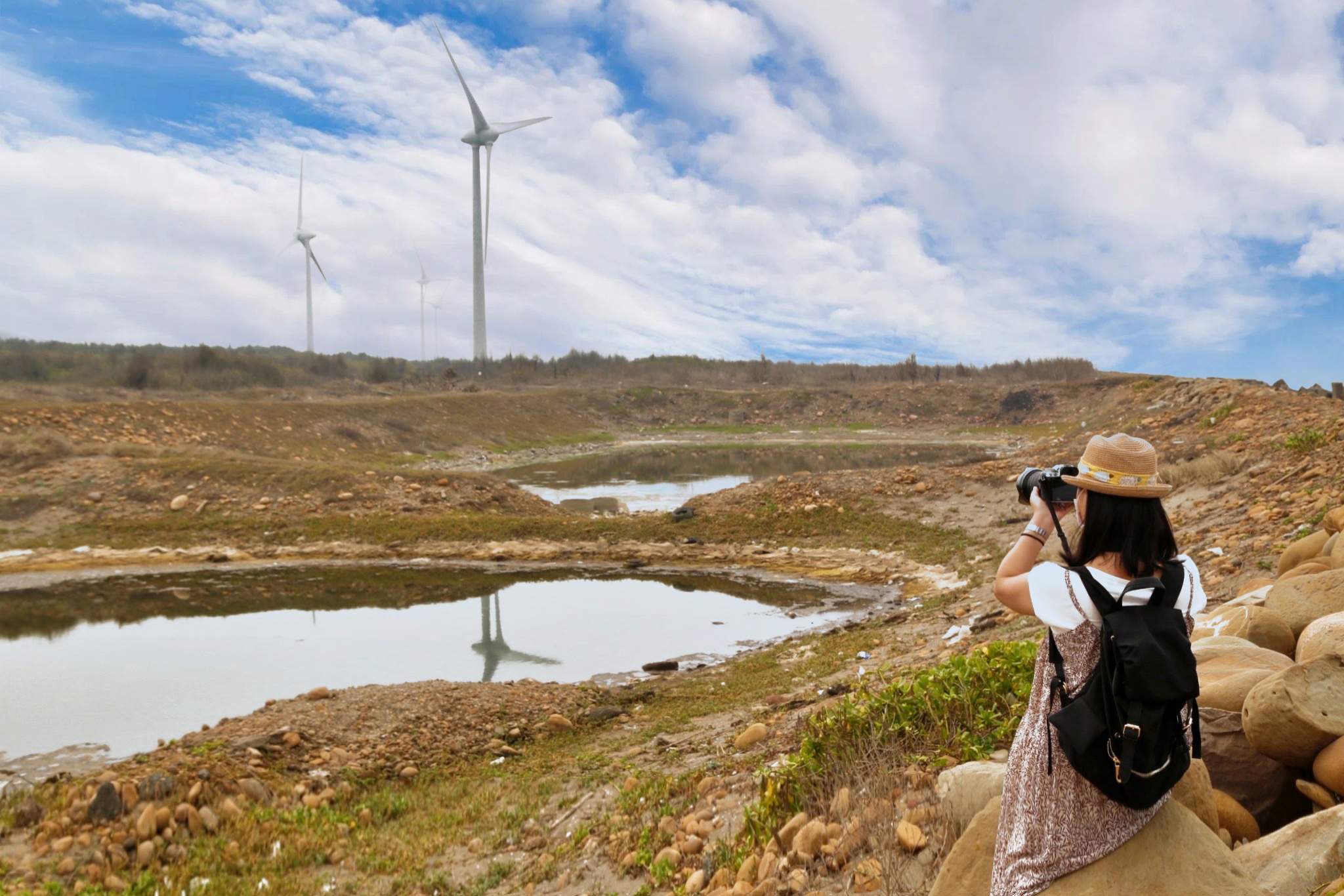 苗栗後龍｜海角樂園．後龍必遊IG打卡秘境，七彩彩虹和平地小天池，6月~9月天人菊花季最美 @飛天璇的口袋