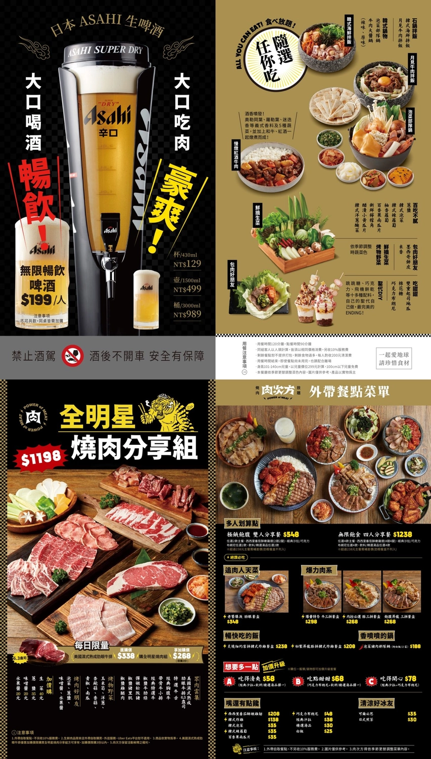 台中北屯｜肉次方台中崇德文心店．王品集團燒肉吃到飽，主打588以上燒肉吃到飽 @飛天璇的口袋