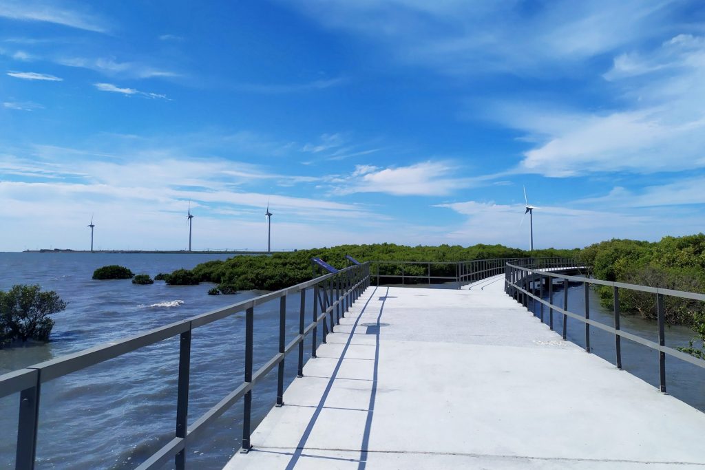 彰化芳苑｜芳苑濕地海空步道．紅樹林潮間帶濕地豐富生態，搭乘鐵牛車賞夕陽美景 @飛天璇的口袋