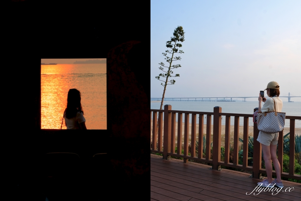 金門金寧｜慈湖落日觀海平台，金門著名的觀賞夕陽的景點，彩虹步道散步到湖下海堤 @飛天璇的口袋