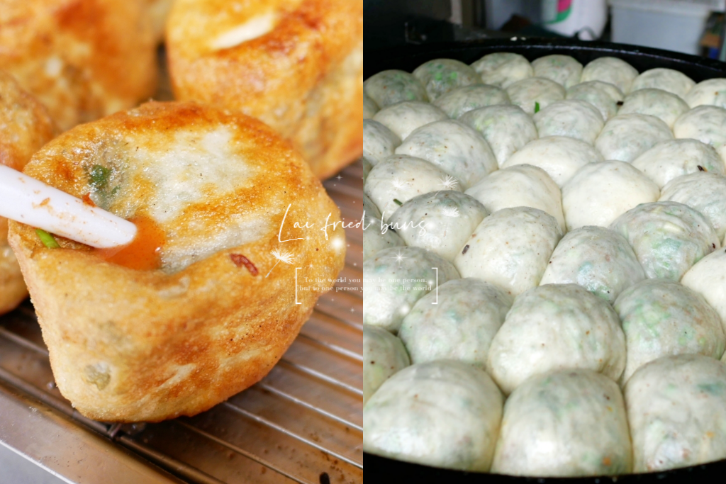 通霄賴家煎包｜在地人推薦通霄最好吃，像棒球一樣大顆的水煎包，一顆只要20元的銅板價 @飛天璇的口袋