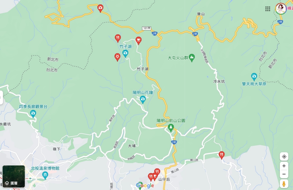 台北景點｜陽明山一日遊．春暖花開陽明山賞花，吃土雞走步道，再到秘境喝下午茶 @飛天璇的口袋