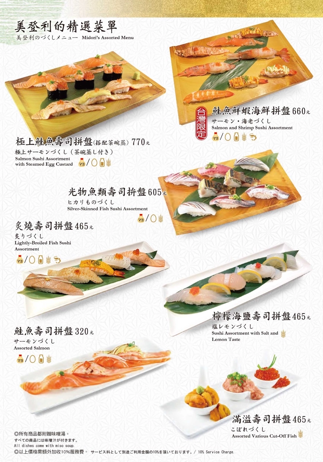 台中東區｜美登利壽司．6/10起自助吧吃到飽，午餐漲300元、晚餐和假日漲500元 @飛天璇的口袋