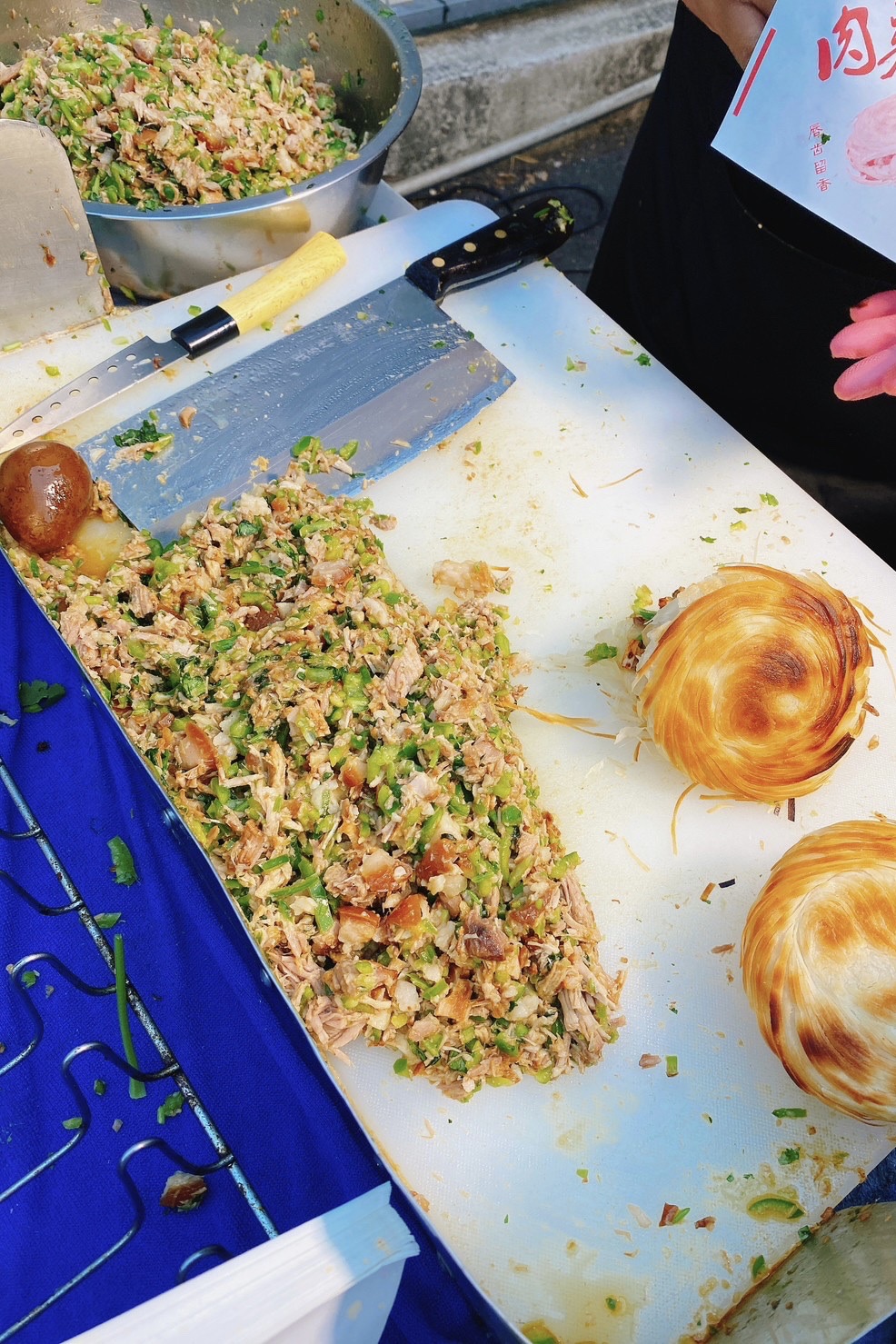 台中南區｜楊記老潼關肉夾饃．大慶夜市排隊美食，陝西來的肉夾饃 @飛天璇的口袋