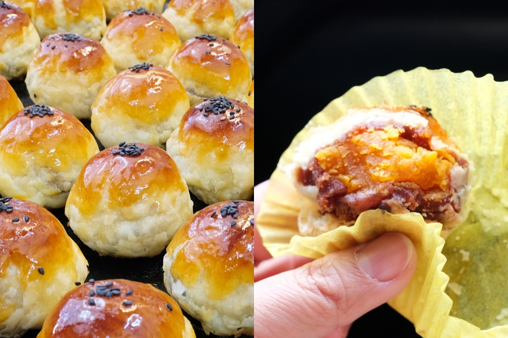 台中東區｜正月初一蛋黃酥，一顆40元低調蛋黃酥，外皮酥脆不甜膩 @飛天璇的口袋