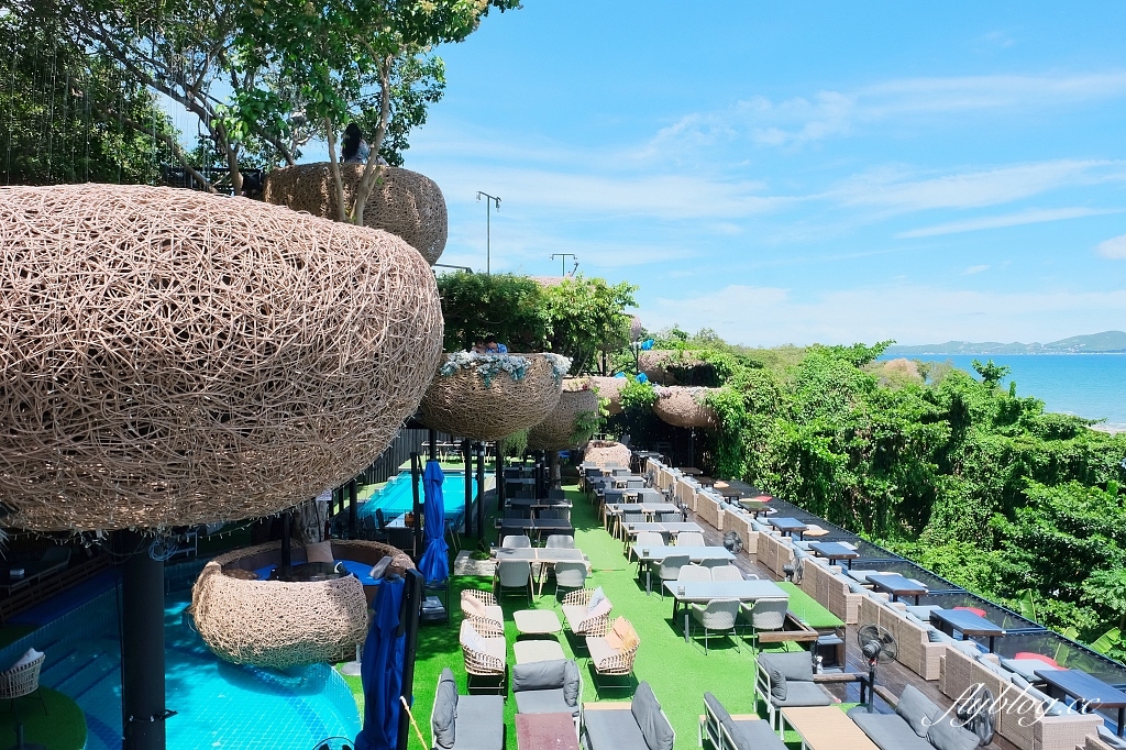 泰國芭達雅｜3 Mermaids．芭達雅超夯三隻美人魚餐廳，坐在鳥巢欣賞蔚藍海景 @飛天璇的口袋