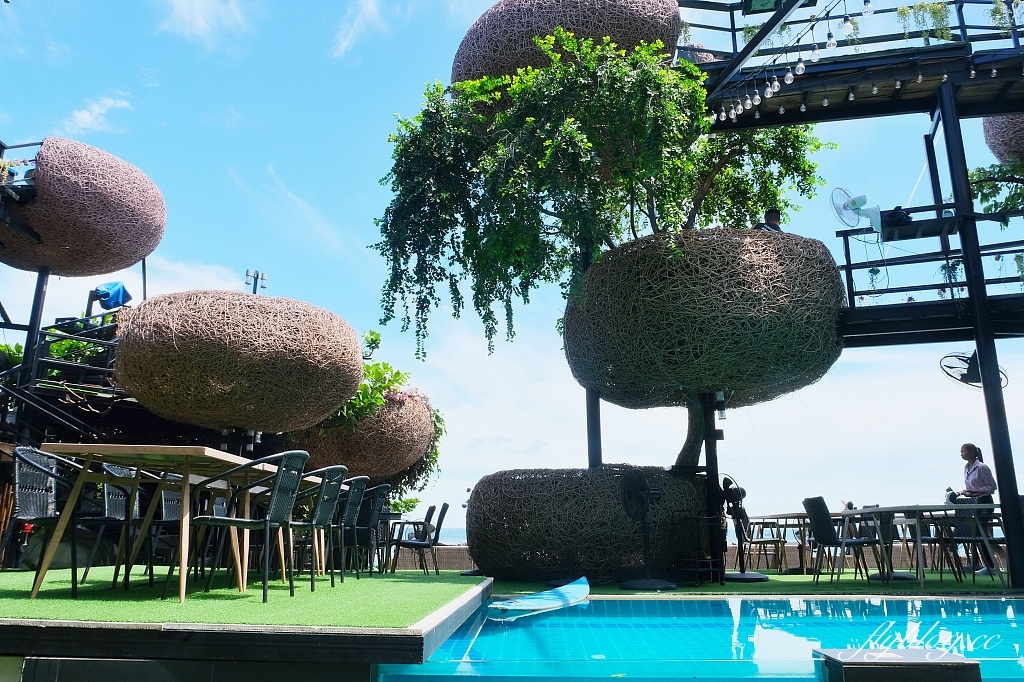 泰國芭達雅｜3 Mermaids．芭達雅超夯三隻美人魚餐廳，坐在鳥巢欣賞蔚藍海景 @飛天璇的口袋