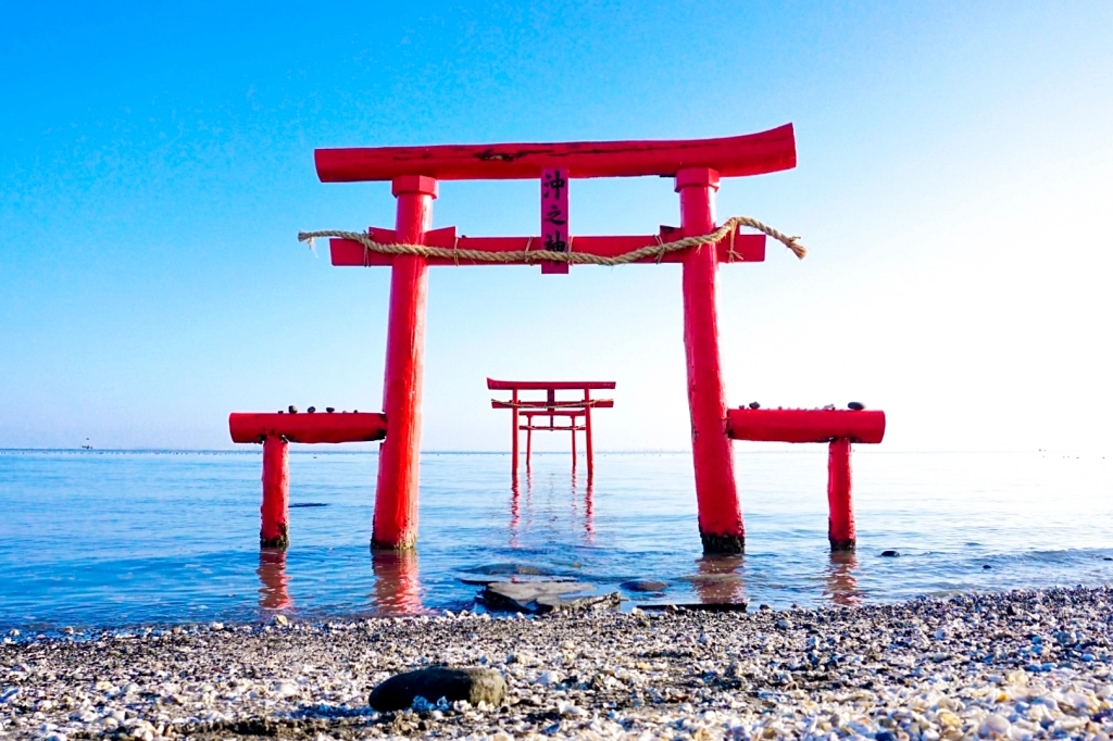 日本佐賀｜大魚神社．太良町絕美海上鳥居，佐賀隱藏版景點 @飛天璇的口袋