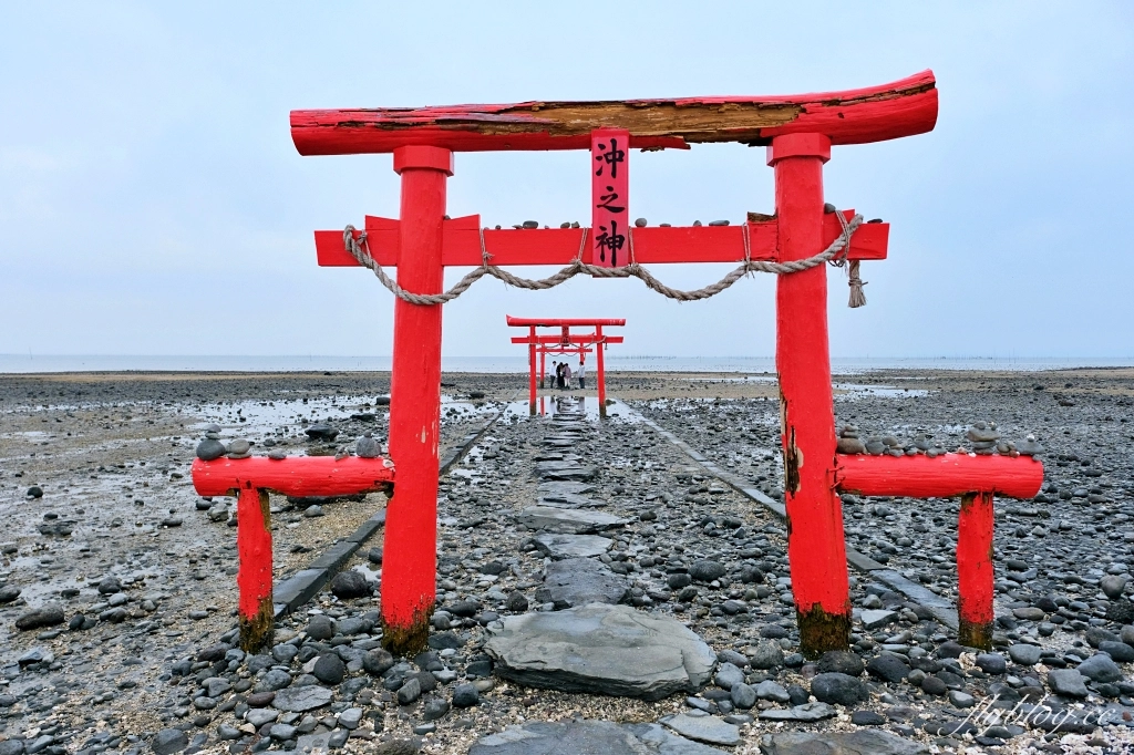日本佐賀｜大魚神社．太良町絕美海上鳥居，佐賀隱藏版景點 @飛天璇的口袋