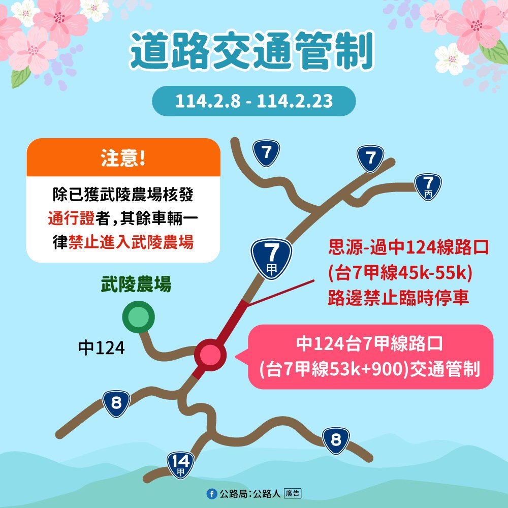 台中和平｜2025武陵農場櫻花季．2/8~3/2登場，交通方式和最新花況一次看 @飛天璇的口袋