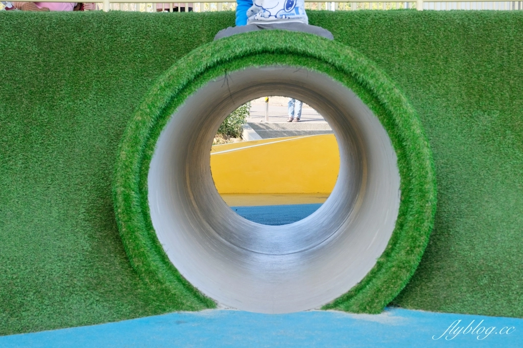 彰化田中｜田中滑步車公園．高鐵橋下新公園，沙坑遊戲區、土丘遊戲區、滑步車道區 @飛天璇的口袋