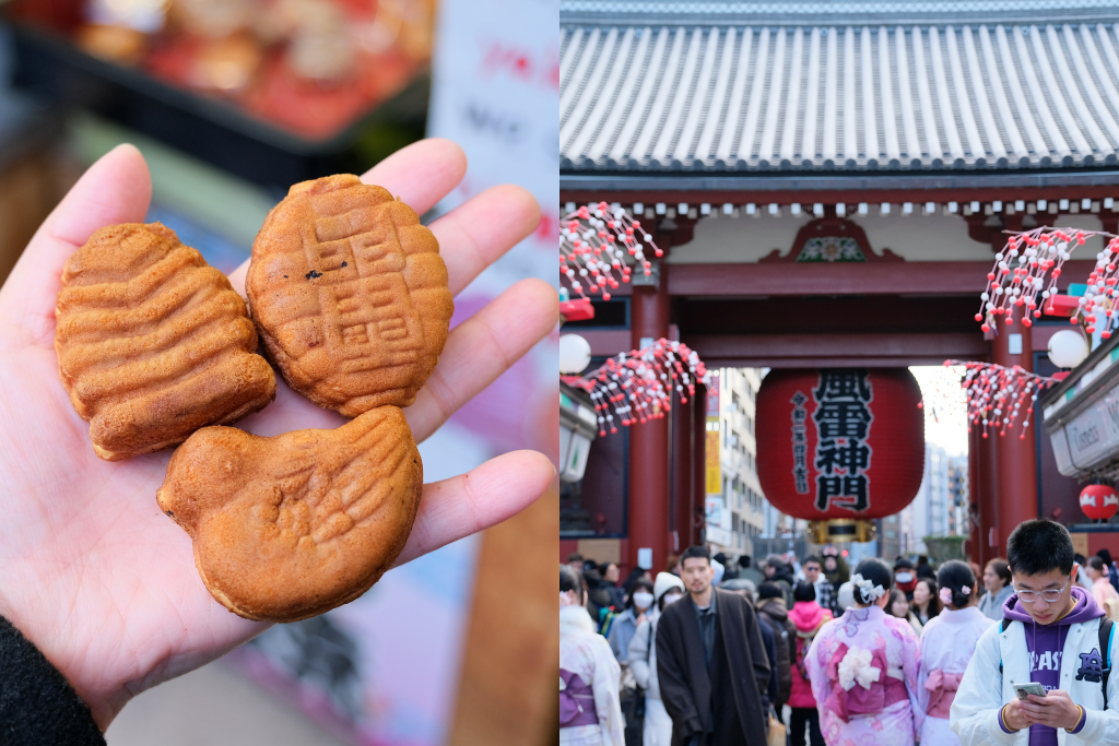 日本東京｜本家梅林堂．超可愛的人形燒，淺草仲見世通銅板美食 @飛天璇的口袋
