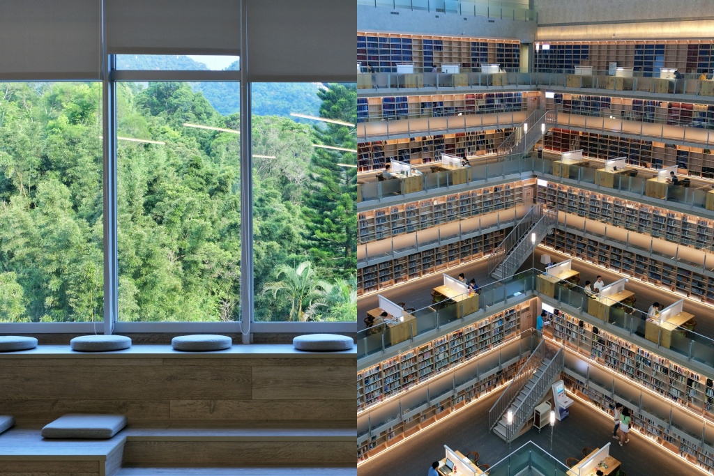 台北文山｜政大達賢圖書館．全台灣最美的大學圖書館之一，座落湖畔的清水模建築 @飛天璇的口袋