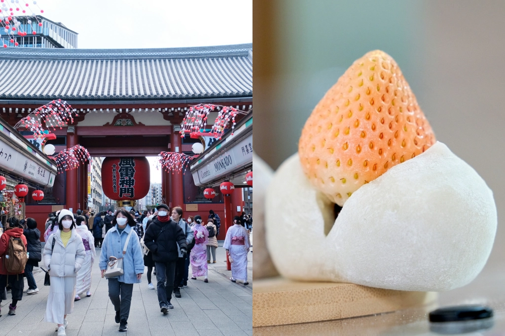 日本東京｜銀花堂 Ginkado．大顆多汁的草莓大福，淺草仲見世通打卡美食 @飛天璇的口袋