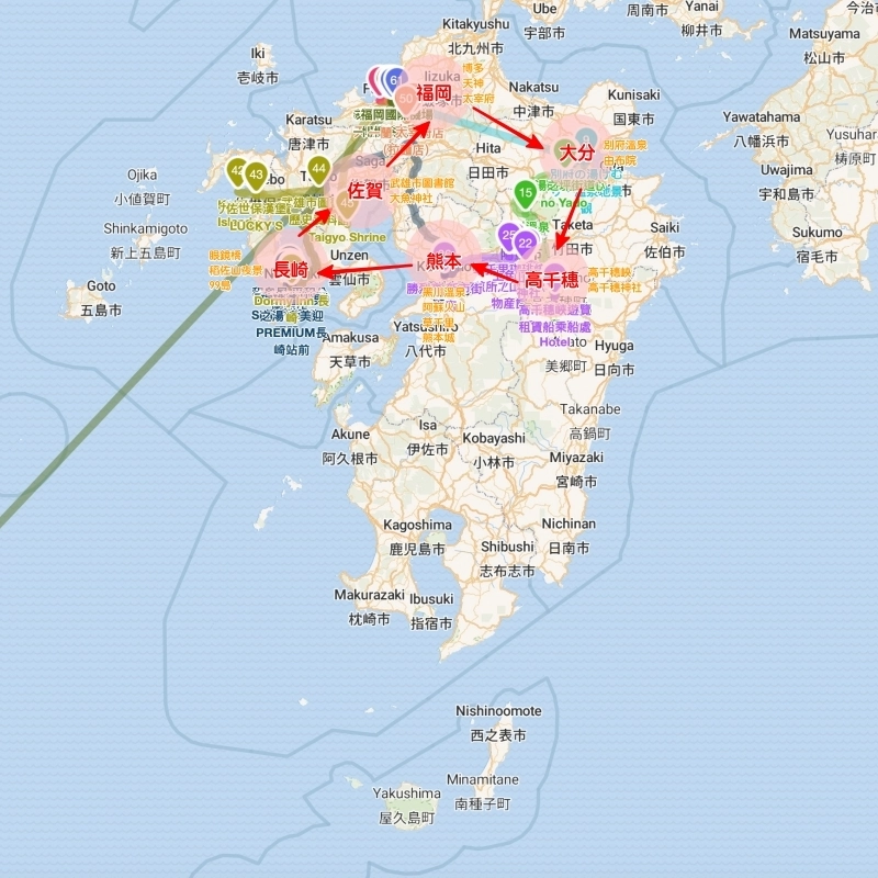 【九州自由行】北九州8天7夜自駕行程．福岡租車、九州景點、行程規劃 @飛天璇的口袋