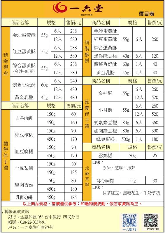 台中北屯｜一六堂餅店．巨無霸蛋黃酥在這裡，台中10大伴手禮首獎，走出藍海的金沙蛋黃酥 @飛天璇的口袋