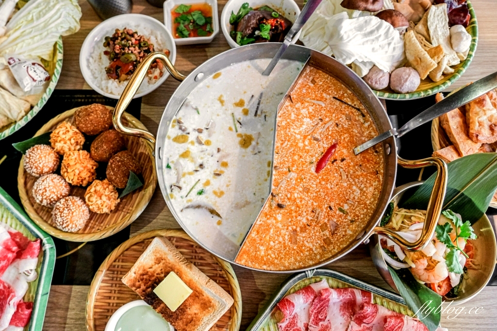 台中北屯｜鍋泰暖泰式南洋火鍋．充滿南洋風情的火鍋店，蔬菜自助吧、飲品、冰淇淋吃到飽 @飛天璇的口袋