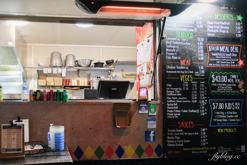 紐西蘭南島｜Erik’s Fish and Chips．皇后鎮最強的炸魚薯條，隱藏巷子裡的人氣美食 @飛天璇的口袋