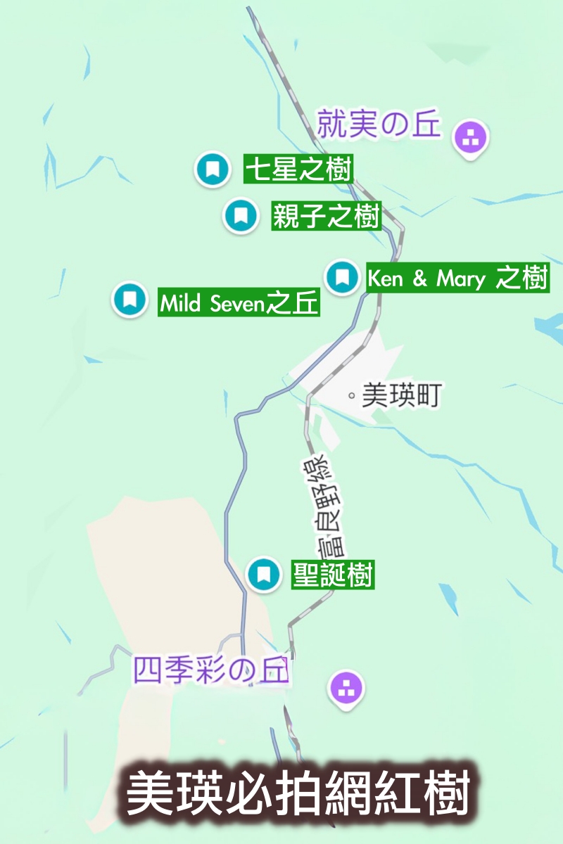 日本北海道｜美瑛網紅樹．5棵經典必拍樹木，附Google Map導航連結 @飛天璇的口袋