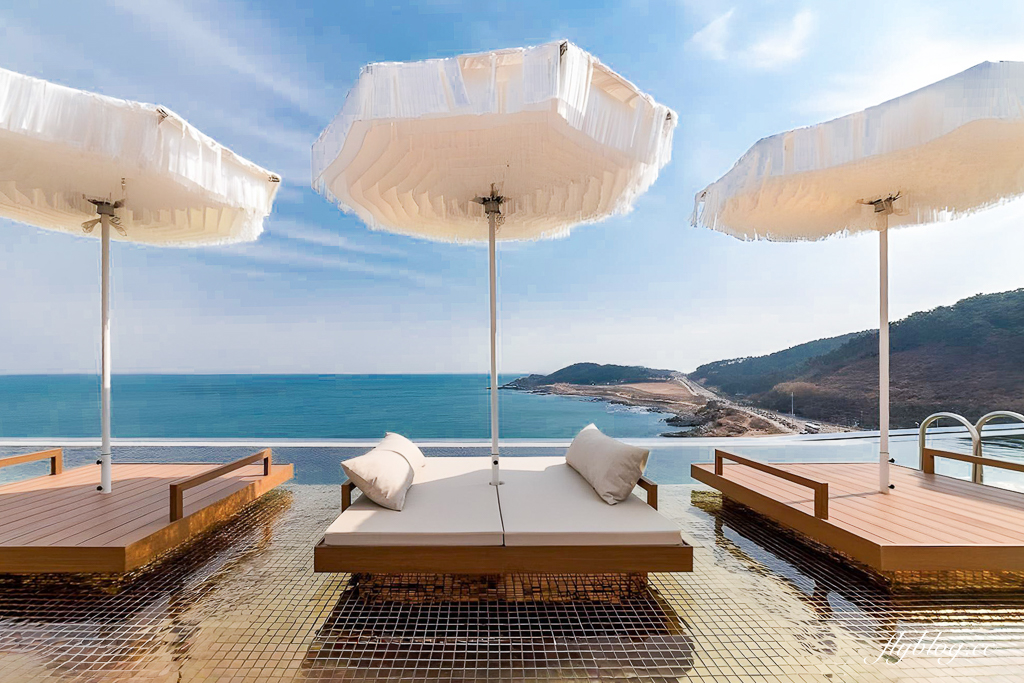 韓國釜山｜最佳路易斯漢米爾頓飯店海洋露台 Best Louis Hamilton Hotel Ocean Terrace．房間就可以看到機張超美海景，早餐還有海帶湯和鮑魚粥 @飛天璇的口袋