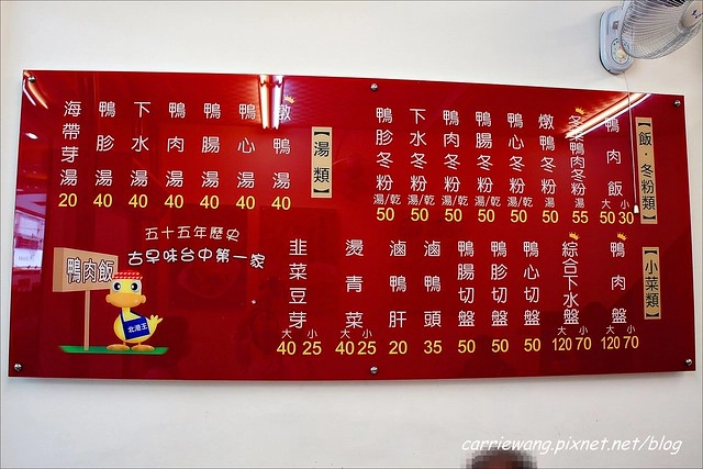 【台中小吃美食】北港王鴨肉飯。經營55個年頭的銅板美食，道地的好味道 @飛天璇的口袋