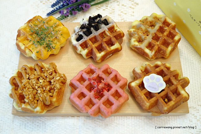 【台中甜點推薦】KUKO比利時鬆餅。月銷10座101的美味，超人氣的幸福甜點，多種口味可以選擇@中友百貨A棟B2 @飛天璇的口袋