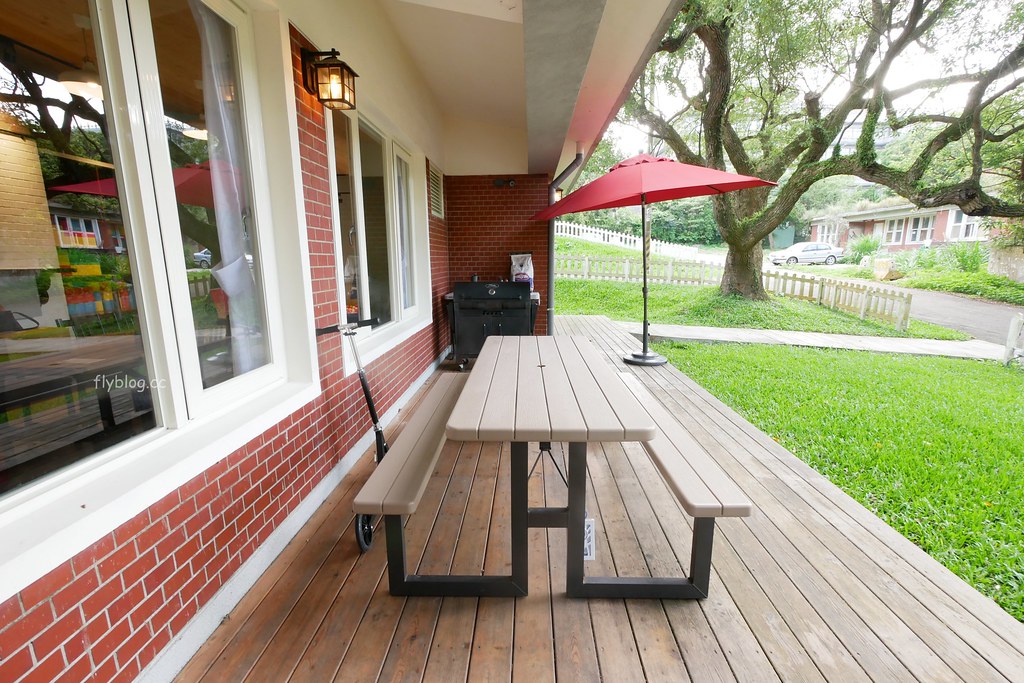 台北士林｜陽明山美國渡假村，美軍宿舍群改裝的渡假村，前庭草皮、烤肉BBQ、兒童遊戲室、DIY美式早餐 @飛天璇的口袋