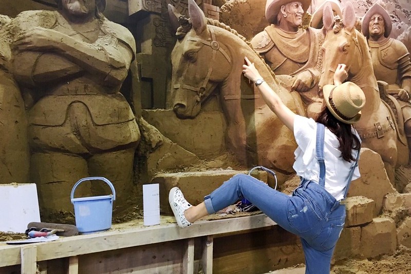 砂之美術館┃鳥取親子自駕遊：2017年最新展覽主題~美國，把簡單的砂變成精美的藝術品，可以和鳥取砂丘排半日遊 @飛天璇的口袋