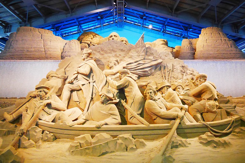 砂之美術館┃鳥取親子自駕遊：2017年最新展覽主題~美國，把簡單的砂變成精美的藝術品，可以和鳥取砂丘排半日遊 @飛天璇的口袋