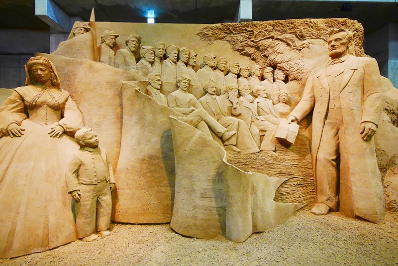 砂之美術館┃鳥取親子自駕遊：2017年最新展覽主題~美國，把簡單的砂變成精美的藝術品，可以和鳥取砂丘排半日遊 @飛天璇的口袋