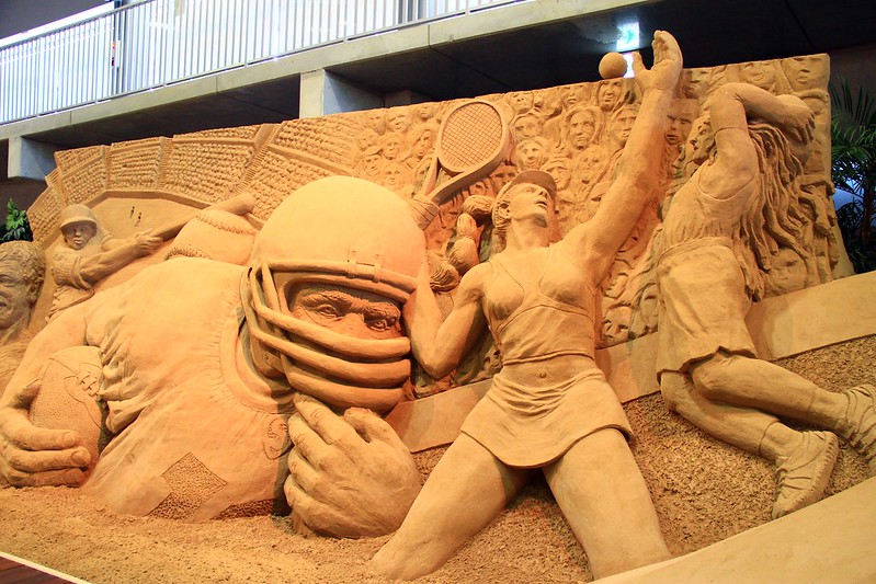 砂之美術館┃鳥取親子自駕遊：2017年最新展覽主題~美國，把簡單的砂變成精美的藝術品，可以和鳥取砂丘排半日遊 @飛天璇的口袋