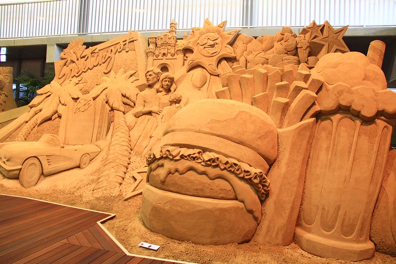 砂之美術館┃鳥取親子自駕遊：2017年最新展覽主題~美國，把簡單的砂變成精美的藝術品，可以和鳥取砂丘排半日遊 @飛天璇的口袋