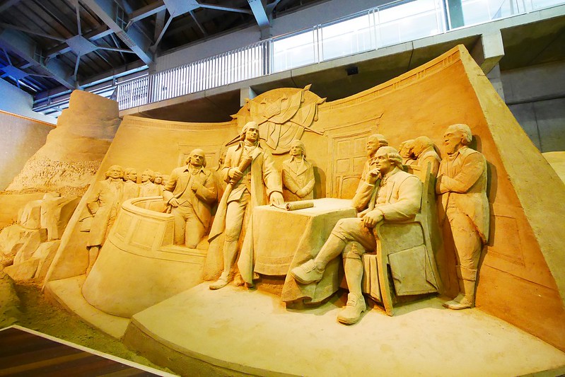 砂之美術館┃鳥取親子自駕遊：2017年最新展覽主題~美國，把簡單的砂變成精美的藝術品，可以和鳥取砂丘排半日遊 @飛天璇的口袋