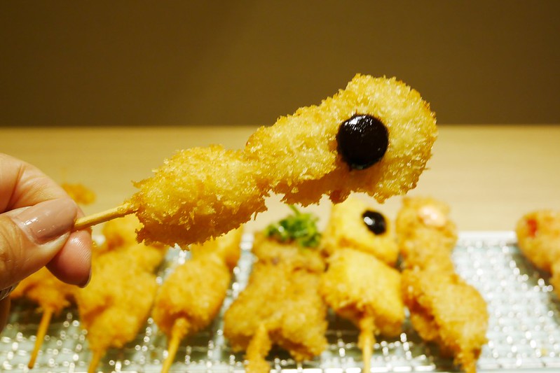 天串元祖串揚：中友百貨美食再一發，日式烤物、炸物、丼飯餐廳，餐點賣相很好價格也合理 @飛天璇的口袋